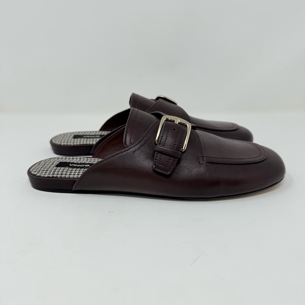 New Vince Minetta Leather Loafer Mule Chili Brown Sz 6.5 - Picture 4 of 13